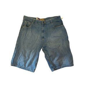 NWT Evolution In Design Embroidered‎ Wings Pockets sz 42 Baggy Denim Shorts